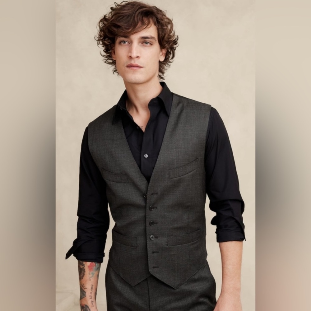 EUC Wool Suit Vest / Waistcoat - 44R